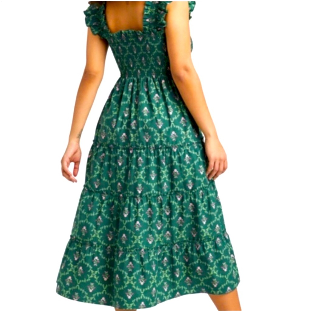 XXS Hill House Nap Dress in Emerald Trellis